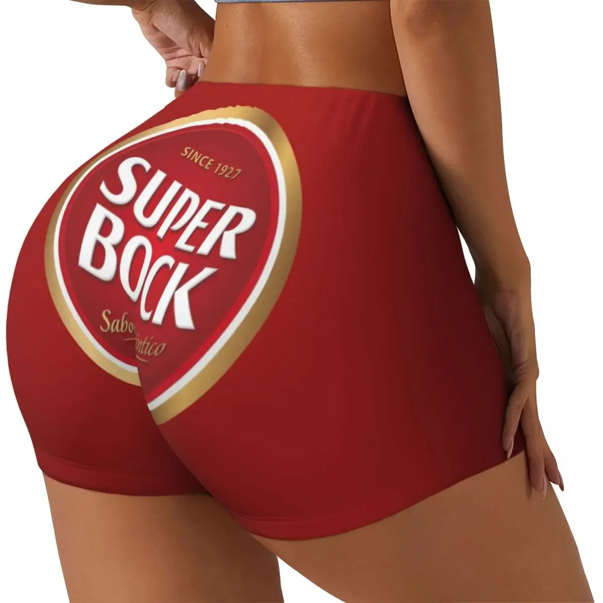 Custom Super Bock Women Gym Workout Running Shorts Athletic Volleyball Biker Yoga Shorts