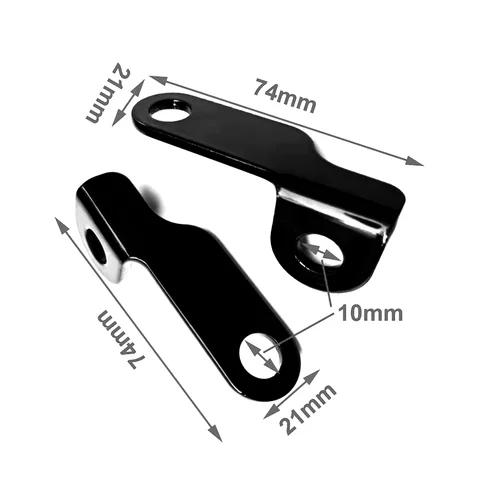 YUNTANMT Gloss black a pair Motorcycle Fork Clamp Turn Signal Light Mount Bracket Holder For Harley Sportsters 04-Up