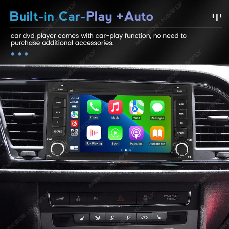 NaviFly-مشغل سيارة متعدد الوسائط لاسلكي ، أندرويد تلقائي 13 ، مقعد إيبيزا ، ليون ، MK3 ، 5F ،-، WiFi ، GPS ، BT ، DVR ، SWC #4