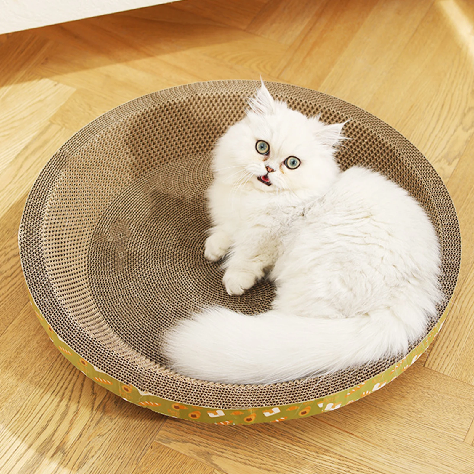 Cat Scratch Bowl Nest Durable Sofa Cat Scratcher Cardboard Corrugated Scratch Pad Cat Scratching Lounge Bed for Cats Scratching