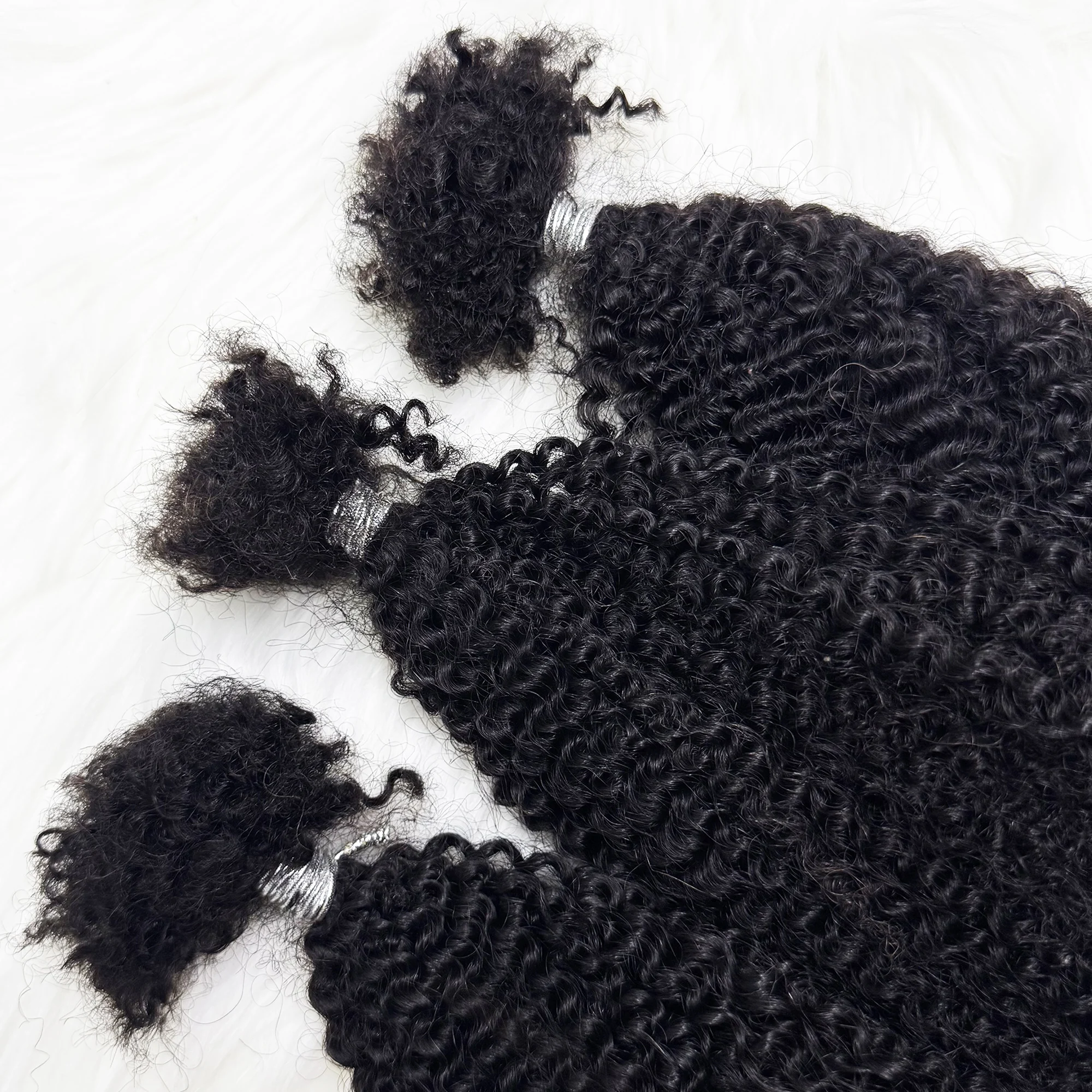 30g/Pack Afro Kinky Curly Brazilian Human Hair Bulk for Braiding Dreadlock Extension for Women 100% Human Hair No Weft Bundles