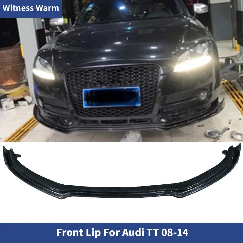 Tt Car Front Bumper Lip Spoiler Diffuser for Audi Tt Sport Bumper Only 2006 - 2012 Carbon Fiber Front Lip Spoiler Splitters