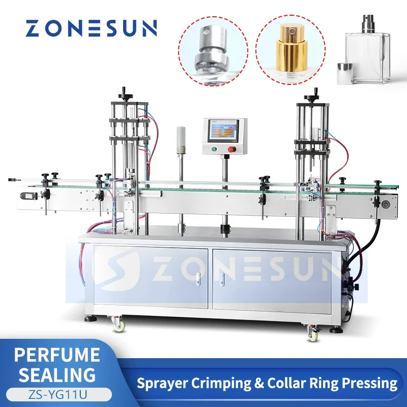 ZONESUN Automatic Perfume Bottle Sprayer Crimping Collar Ring Pressing Scent Vial Bottle Crimper ZS-YG11U