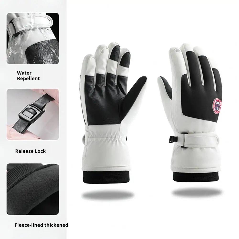 

Unisex Gloves Waterproof Winter Cycling Gloves with Touch Screen Windproof Warm Unisex Outdoor Skiing Riding Gloves Anti-slip