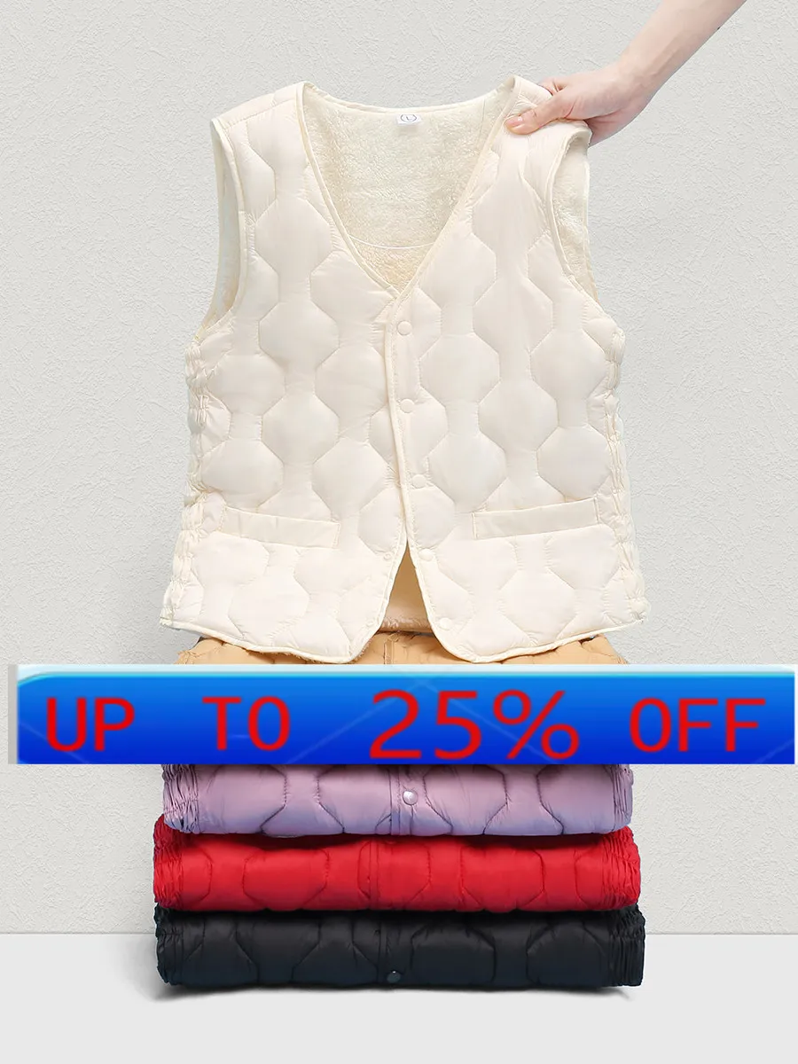 

LMM autumn and winter new down cotton vest women's vest thickened short inner wear slim and versatile