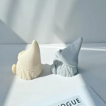 3D 노움 산타 드워프 실리콘 몰드, 수제 데스크탑 장식, 석고 에폭시 송진 아로마 캔들 몰드, 홈 데코 