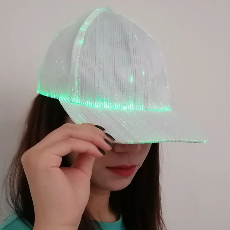 LED baseball fiber optic cap stage cheering props festival supplies,  safe and independent packaging