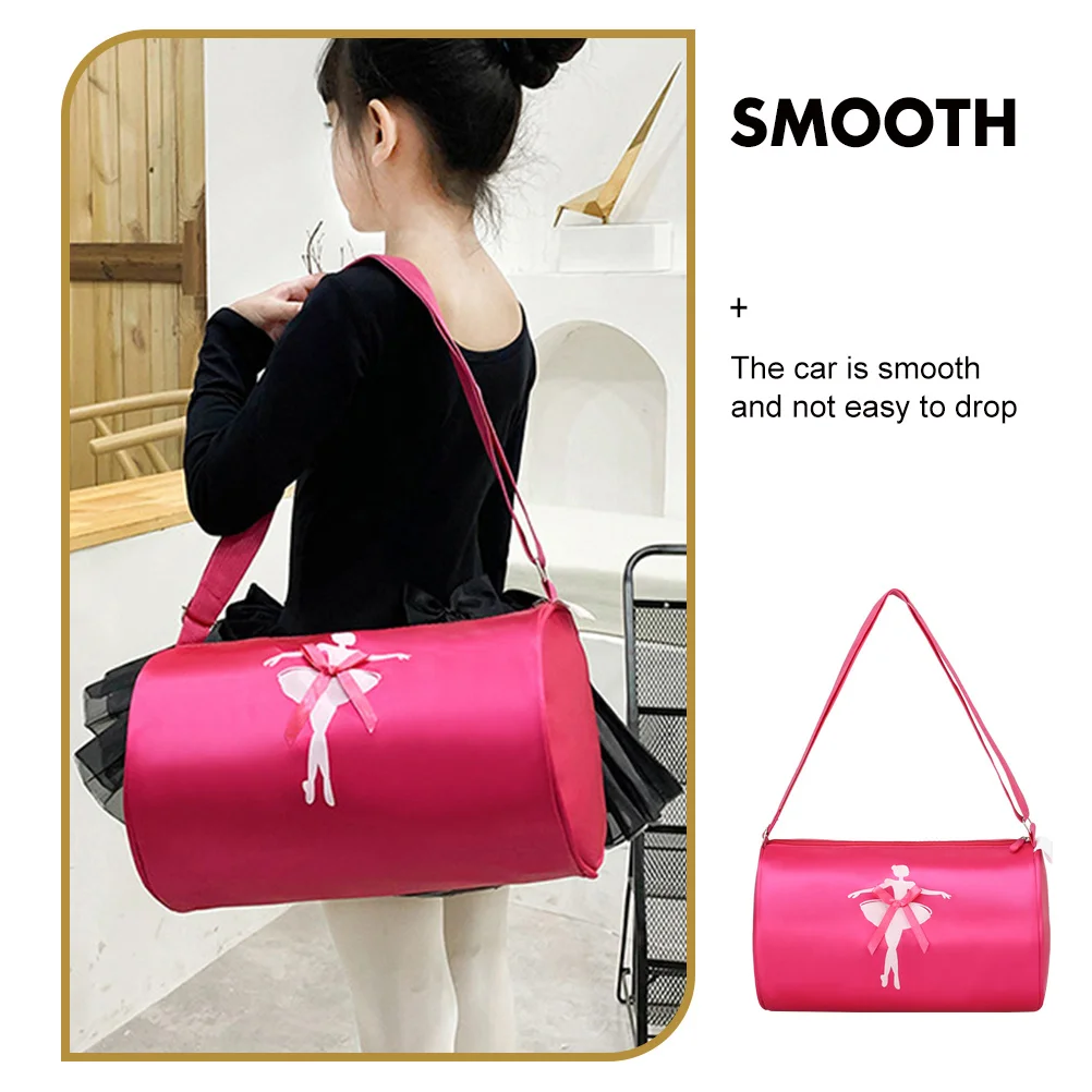 حقيبة باليه ذات سعة كبيرة للأطفال حقيبة كروس بنمط رائع لتخزين أحذية الرقص والملابس الرياضية المتنقلة #5