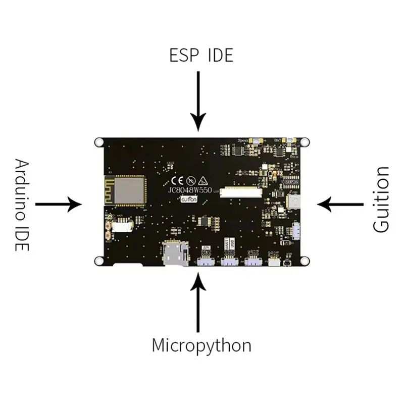2X ESP32S3 8M PSRAM 16M Flash 5-Inch IPS 800 X 480 High-Definition LCD Module Capacitive Touch,With Wifi Bluetooth