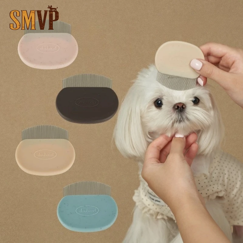 

Pastel Color Pet Grooming Comb Gentle Fine Tooth Brush for Dog Cat Face Removes Tear Stains Loose Fur Compact Size Pet Grooming