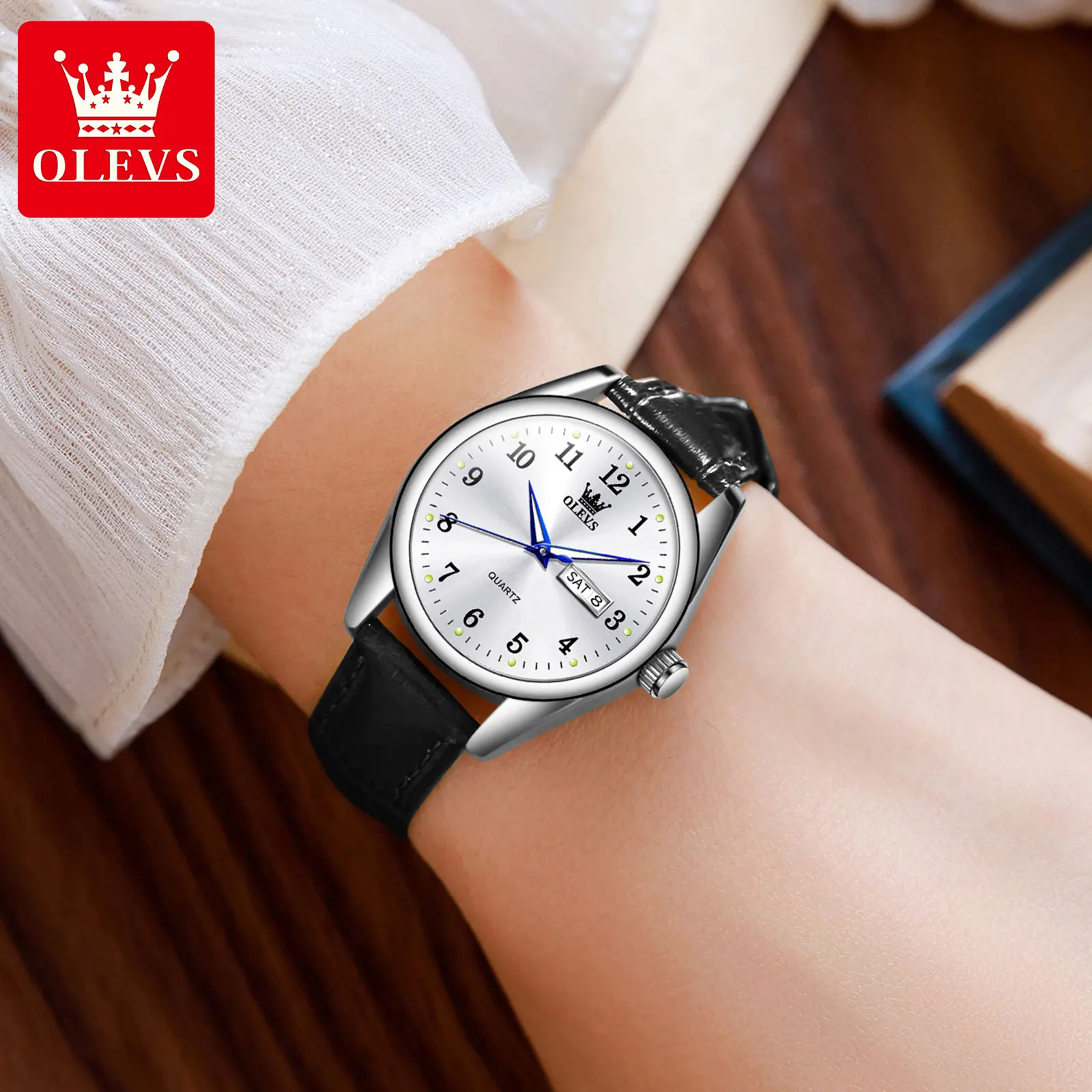 OLEVS Best Selling Fashion Women Quartz Watches Casual Elegant Ladies Watch Original Leather Strap Waterproof Lady Wrist Watch