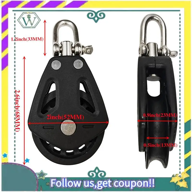 ترقية عالية تحميل إحزم كتلة العالمي رئيس بكرة واحدة قطب تكبل المراكب الشراعية عادي تحمل كتلة حبل عداء الملحقات