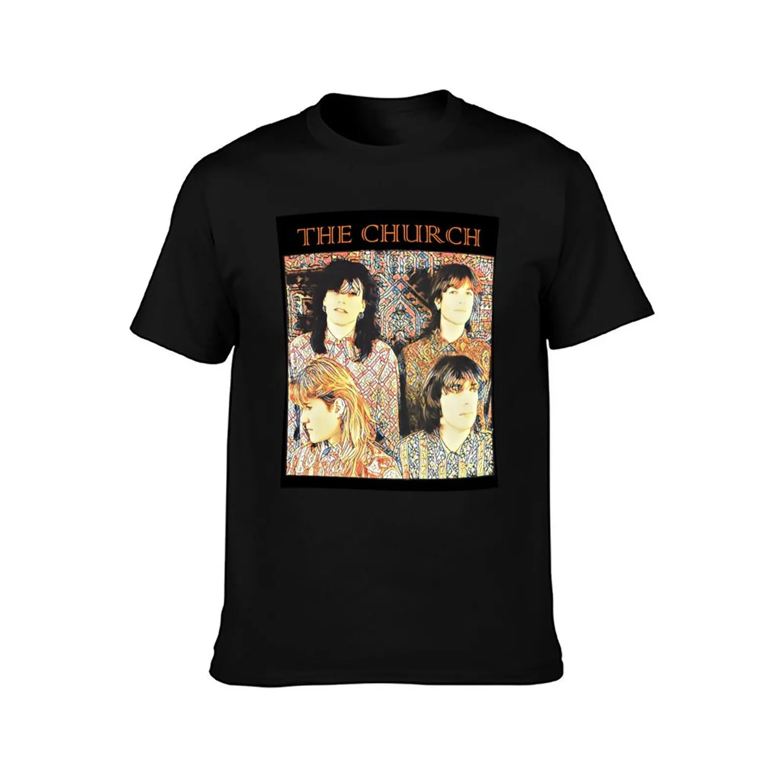 Retro Style The Church Mosaic Best Mens T-Shirt Lightweight Casual Summer T-Shirt