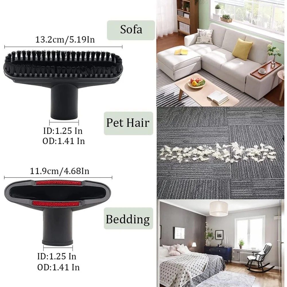 A84G-1 1/4 بوصة ملحقات ومرفقات المكنسة الكهربائية، فوهة مرفقة لفرشاة التنظيف المنزلية، أداة شق مرنة #5