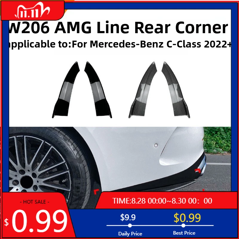 

Горячие украшения для Mercedes Benz C-Class W206 C200 260 300 AMG 2022 + задняя угловая наклейка на автомобиль, внешние модификационные детали Acce Int