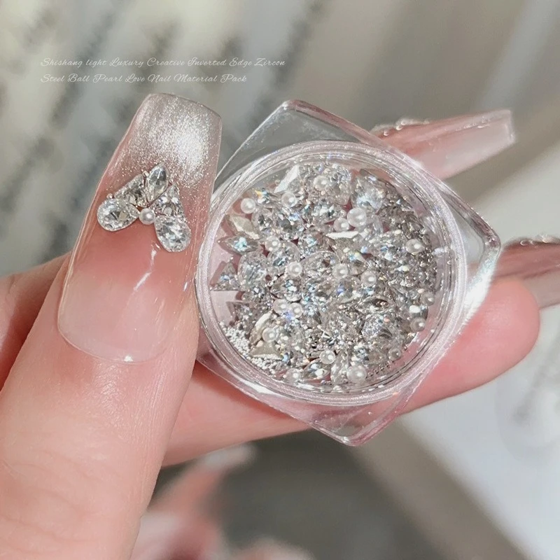 100PCS 3D Mini Zircon เล็บ Art Rhinestone คริสตัลเพชรอุปกรณ์เสริมสําหรับ Glitter อุปกรณ์แต่งเล็บวัสดุตกแต่งเล็บ
