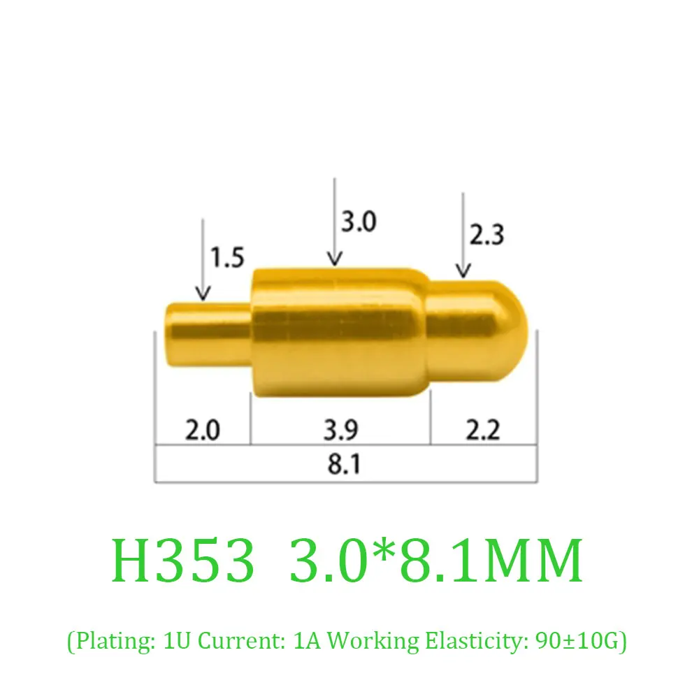 YUXI 1PCS High Current Spring Loaded Pogo Pin Male Female Connector Power Heavy Current Battery Connector POGOPIN Header Charge