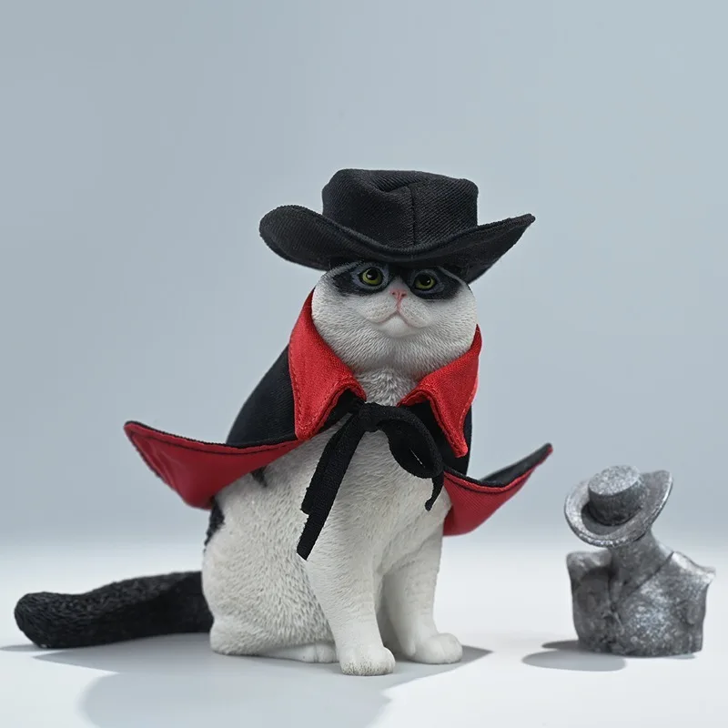 Zorro cat model, simulated cat British short peripheral trendy cat series trendy play desktop cute pet figure