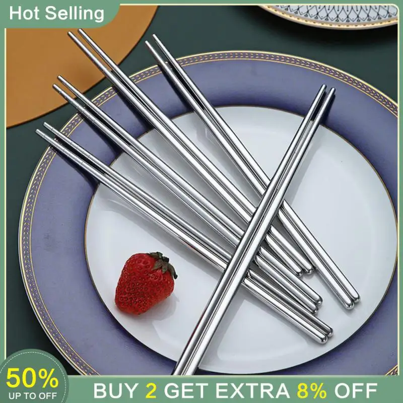 Non-slip Chopsticks Lightweight Metal Chinese Chopsticks Tableware Metal Chopsticks Insulation Chinese Sushi Chopsticks Reusable