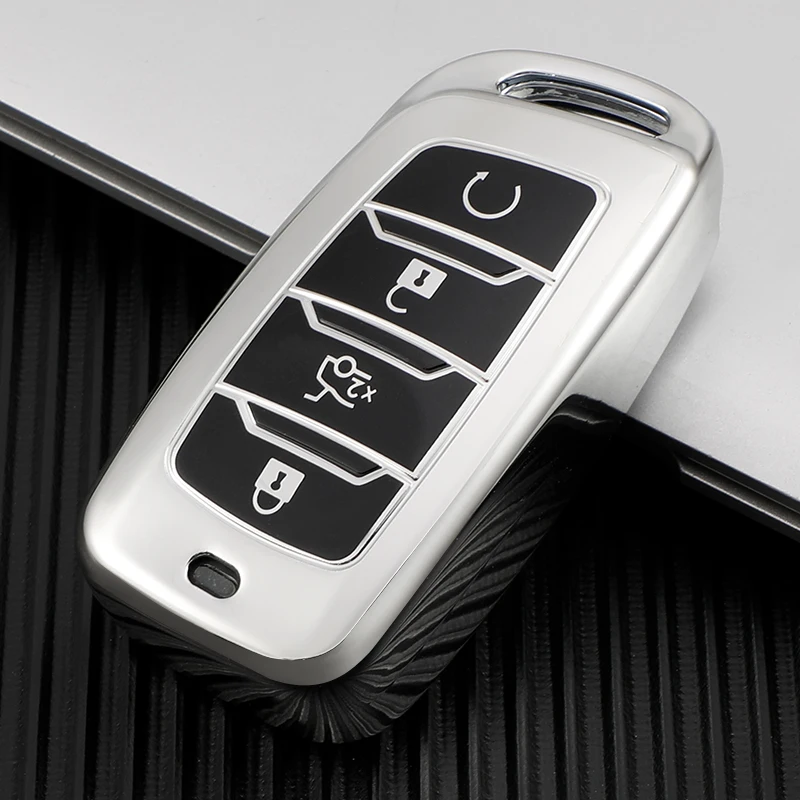 4 Buttons Soft TPU Key Cover Case Shell for Changan CS35 CS85 COUPE CS95 CS75 plus 2019 2020 Remote Auto Accessories Protective