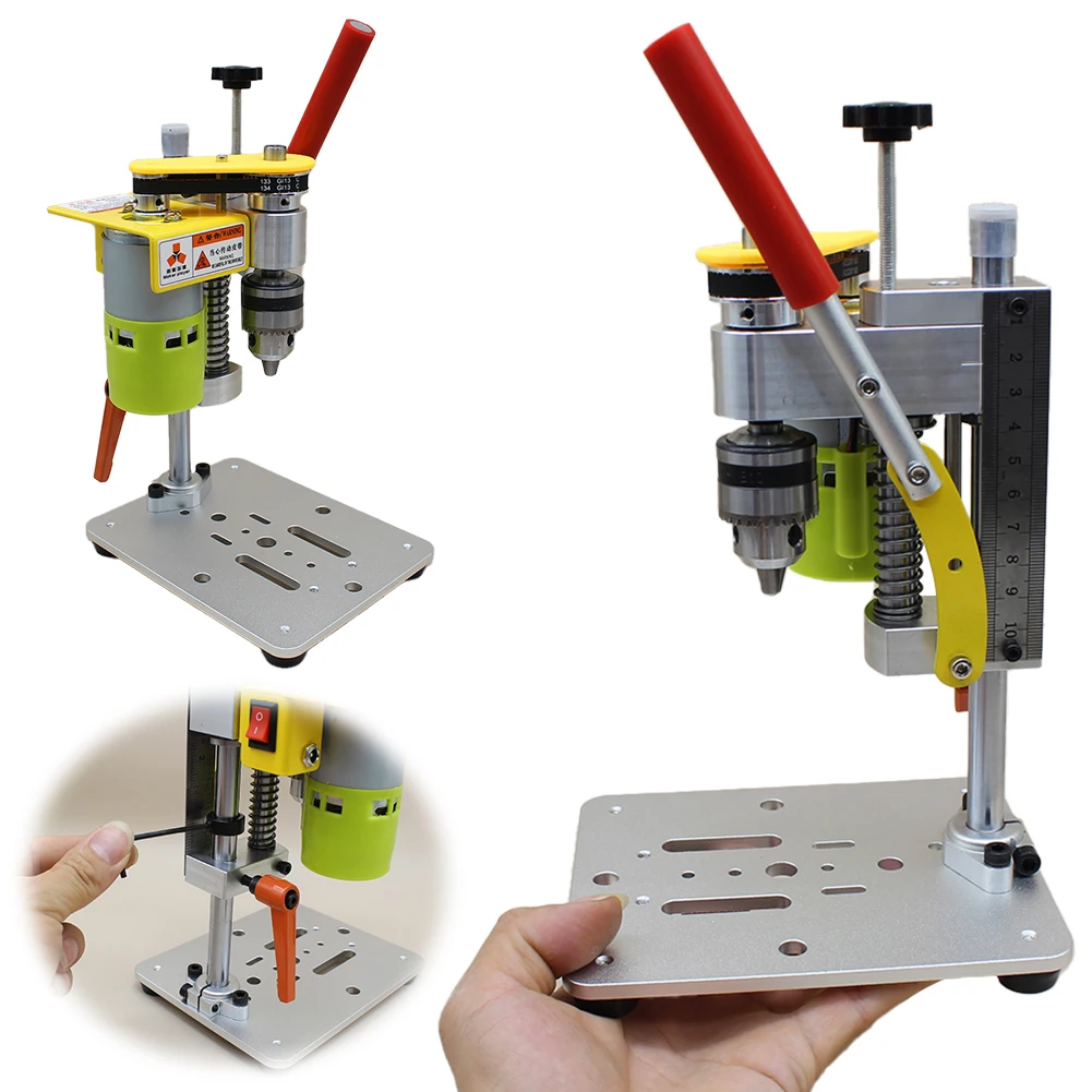 

Precision CNC Table Drilling Machine B10 Chuck Mini Bench Drill Machine Small Benchtop Drill Press DIY Wood Metal Tools