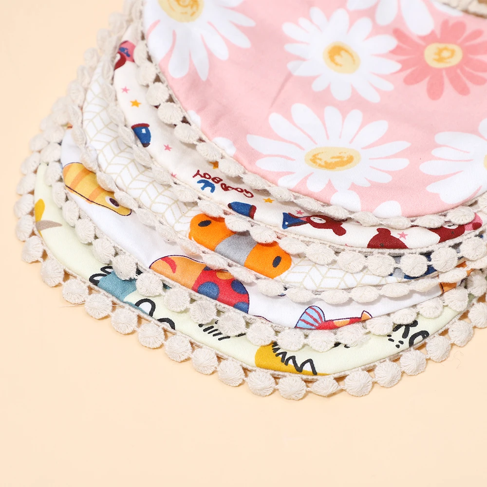 Baberos de algodón con estampado exquisito de Flora y Fauna para bebé, accesorios para recién nacido, niño y niña