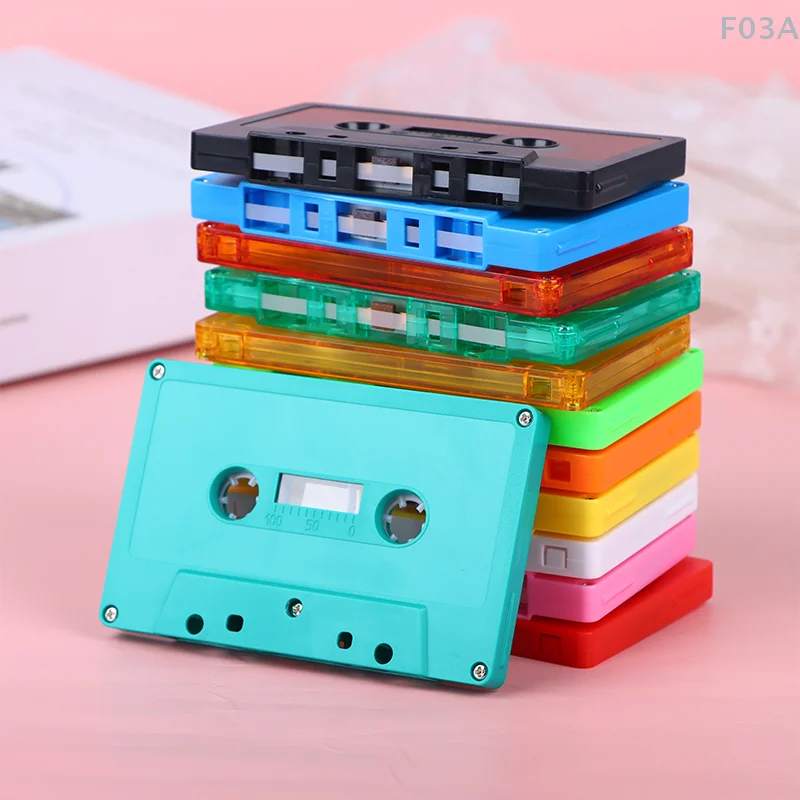 1Pc Color Blank Tape Case Audio Magnetic Audio Recording Cassette Tape Shell Empty Reel To Reel Cassette(no Tape)