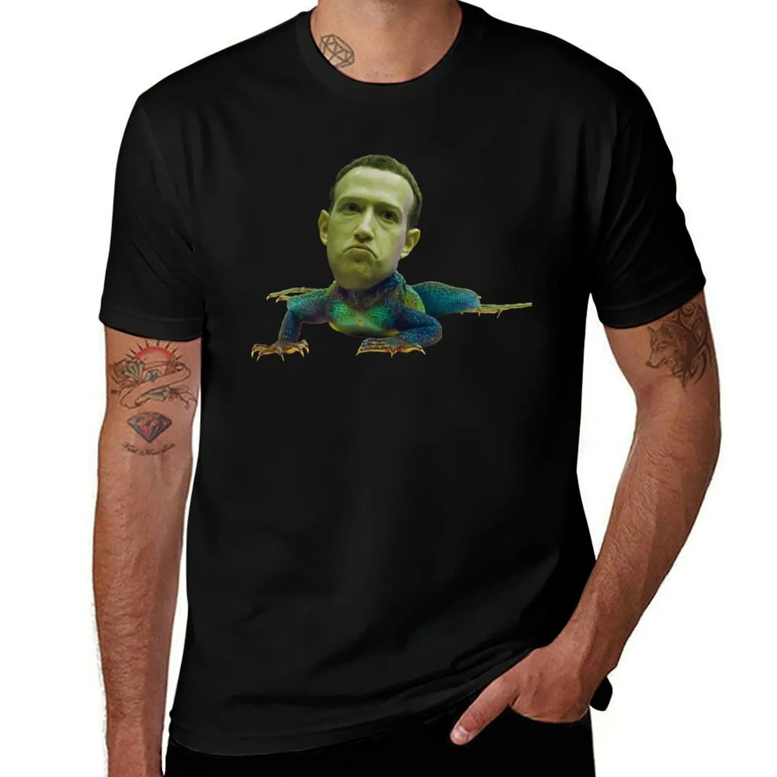 Mark Zuckerberg Is A Lizard T-Shirt Plus Size Non-Shrink T-Shirt