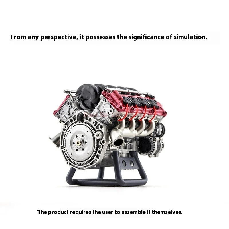 Mad Rc Telecomando Accessorio per auto Simulazione V8 Motore di pressurizzazione Ax90104 Scx10 Seconda generazione Capra Vs4-10 Pro Ultra