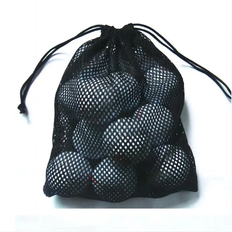 custom 20*30cm mesh jewelry gift pouch small drawstring bag for golf ball packaging
