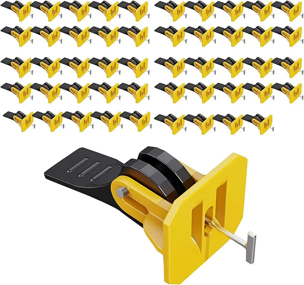 50Pcs Floor Tile Leveling System Clips Leveler Adjuster Kit for the Tile Laying Fixing Flat Ceramic Wall Construction Tool Parts