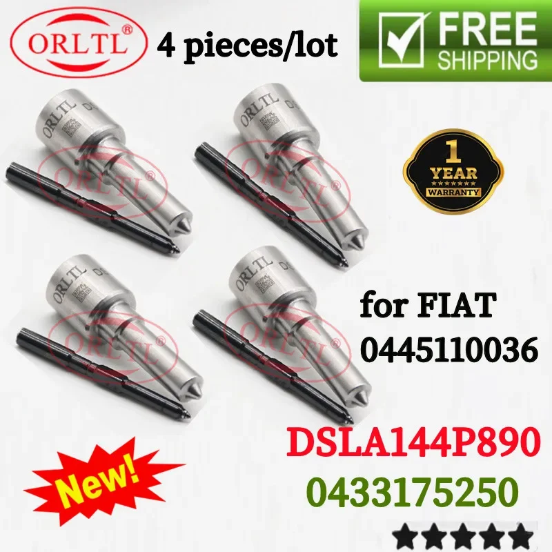 

4 шт. форсунки DSLA144P890 OEM 0433175250 для дизельных двигателей FIAT 0445110036 0986436013 0986436014 0986436015