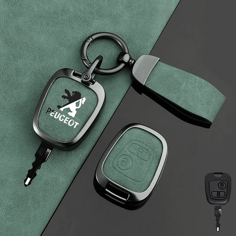 2 BUttons Car Smart Remote Key Case Protective Cover For Peugeot 106 107 206 207 306 307 406 407 Keyless Keychain Accessory