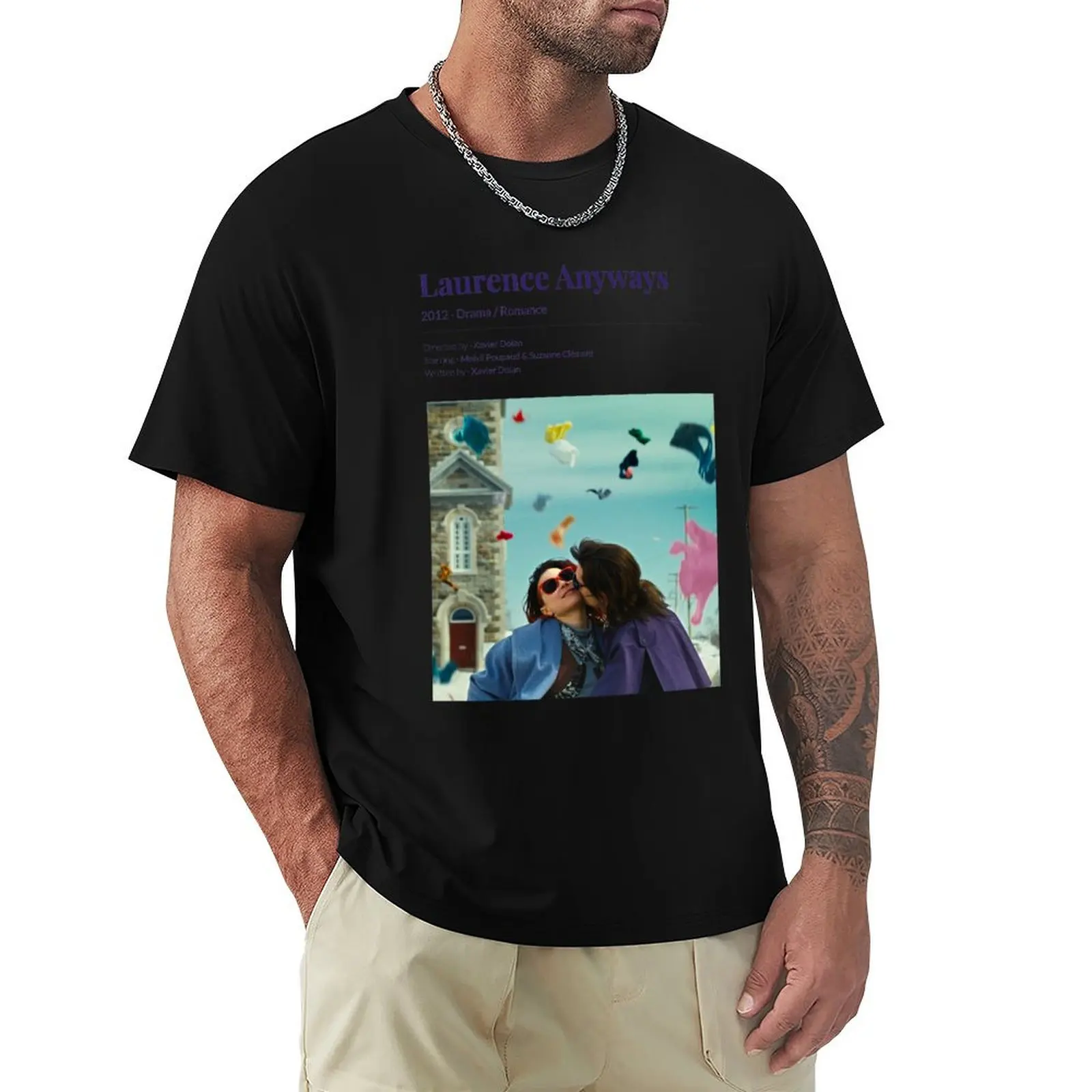 Laurence Anyways (2012) Xavier Dolan Movie T-Shirt Durable Work Wear T-Shirt
