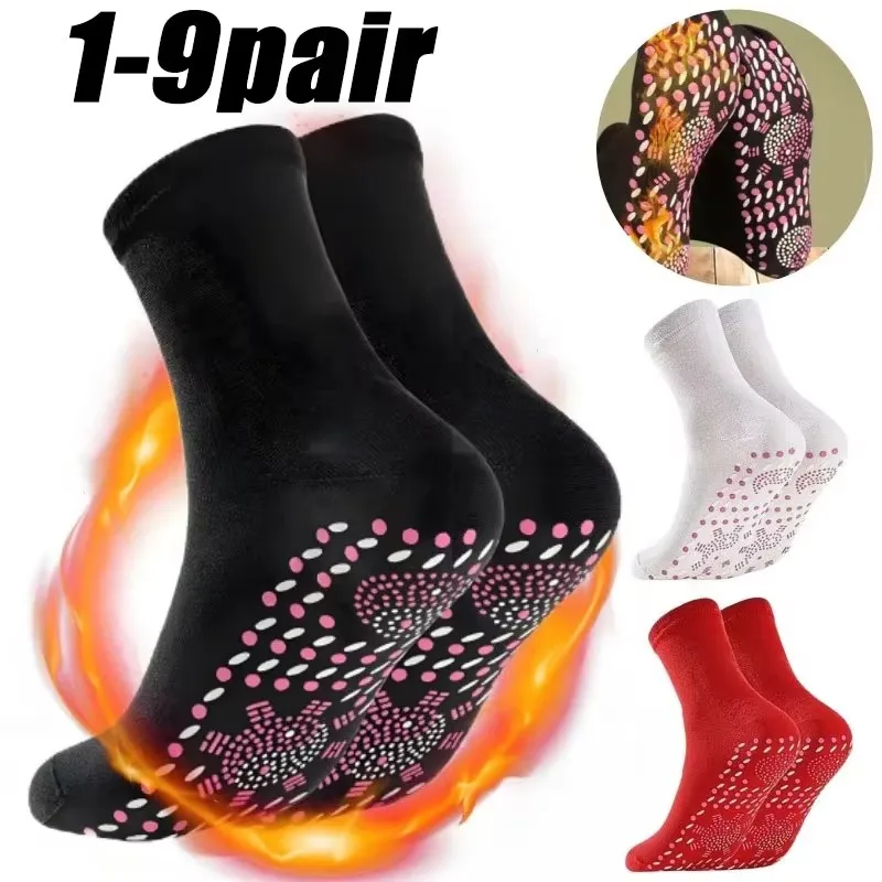 

9/6/3/1Pairs Magnetic Socks Self Heating Therapy Magnetic Therapy Pain Relief Socks Woman Men Self-Heating Socks