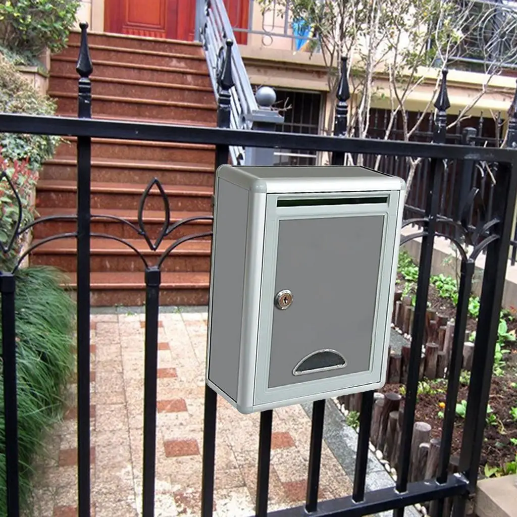 Wall Mounted Locking Drop Box Mailbox- Mailbox-Letter Box, for Residential Deliveries,Office, Home, Mail Centers and