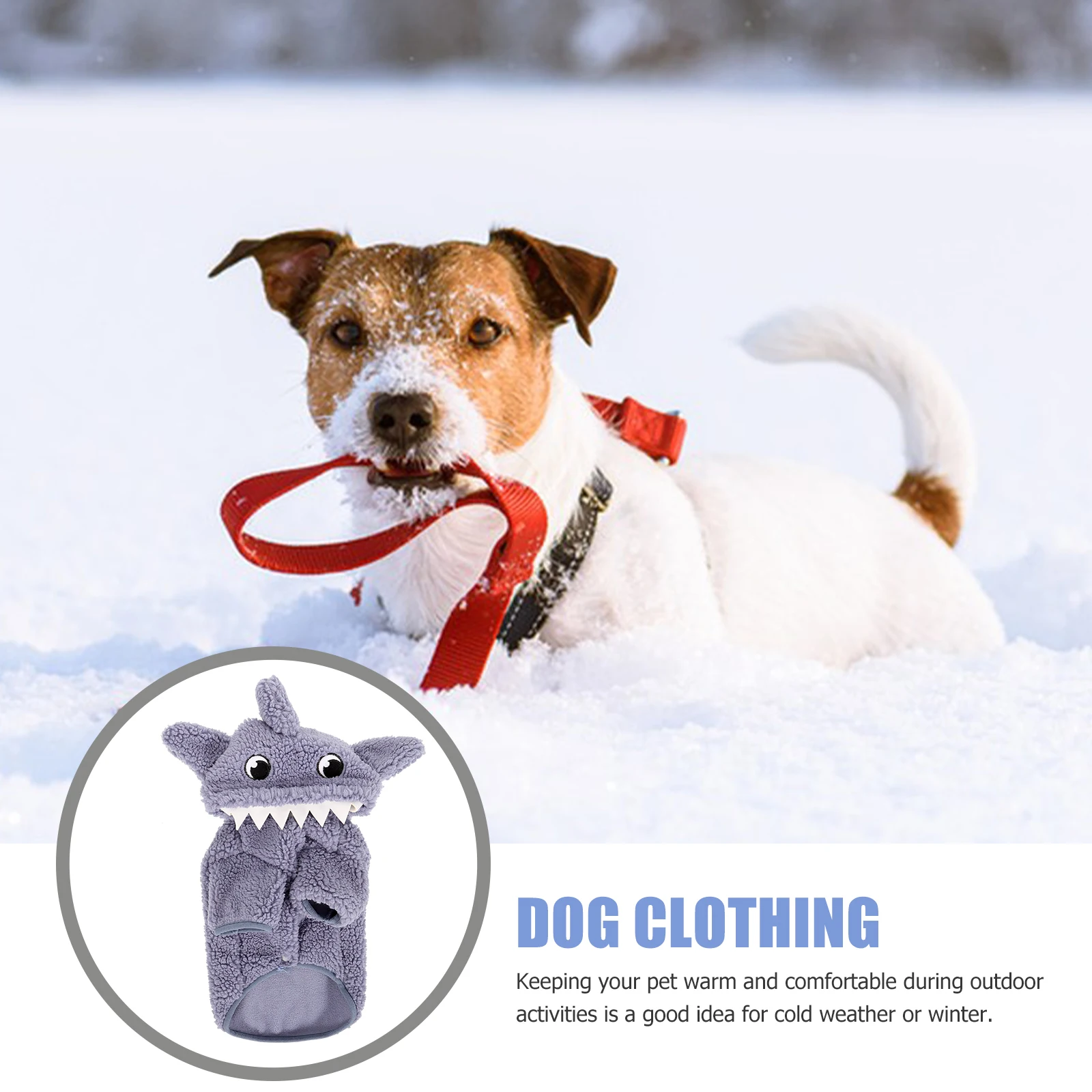 

Hoodie Dog Warm Shark Suit Winter Clothes for Cold Weather Jacket Small Clothing Costume Gear