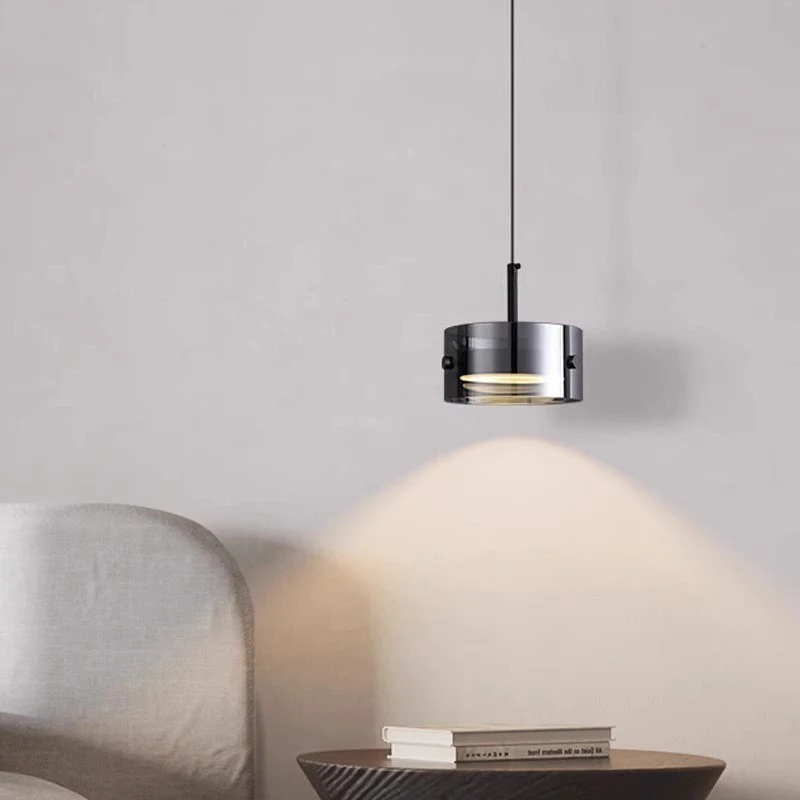 

Modern Nordic LED Chandelier Pendant Light Bedside Decor Glass Suspension Lamp for Bedroom Dining Room Kitchen Art Pendant Lamp