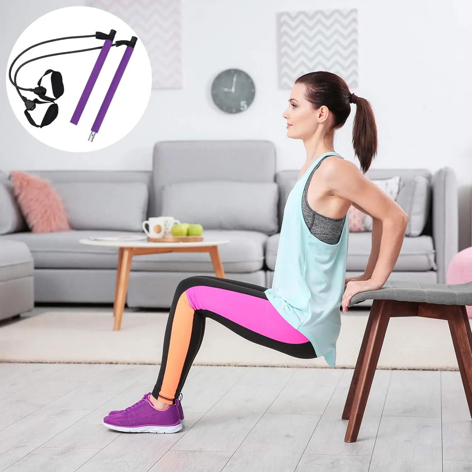 Barre de résistance pour le yoga, le pilates, l\'entraînement physique, la traction, UL, exercices pour le corps à la maison, nouvelle collection