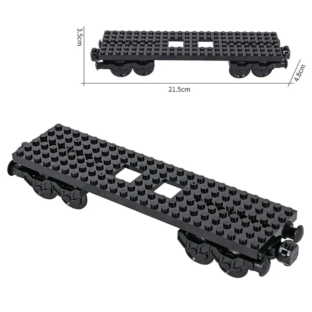 1Pcs Durable MOC City Train Base DIY Toys Assembled Carriage Building Blocks Creative Christmas Gifts Wheel Bricks for Kid