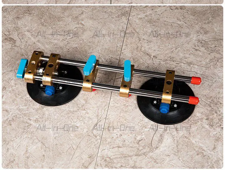 Countertop rock slab glass background wall installation suction cup seam paving tile tool air pump splicing leveling tensioner