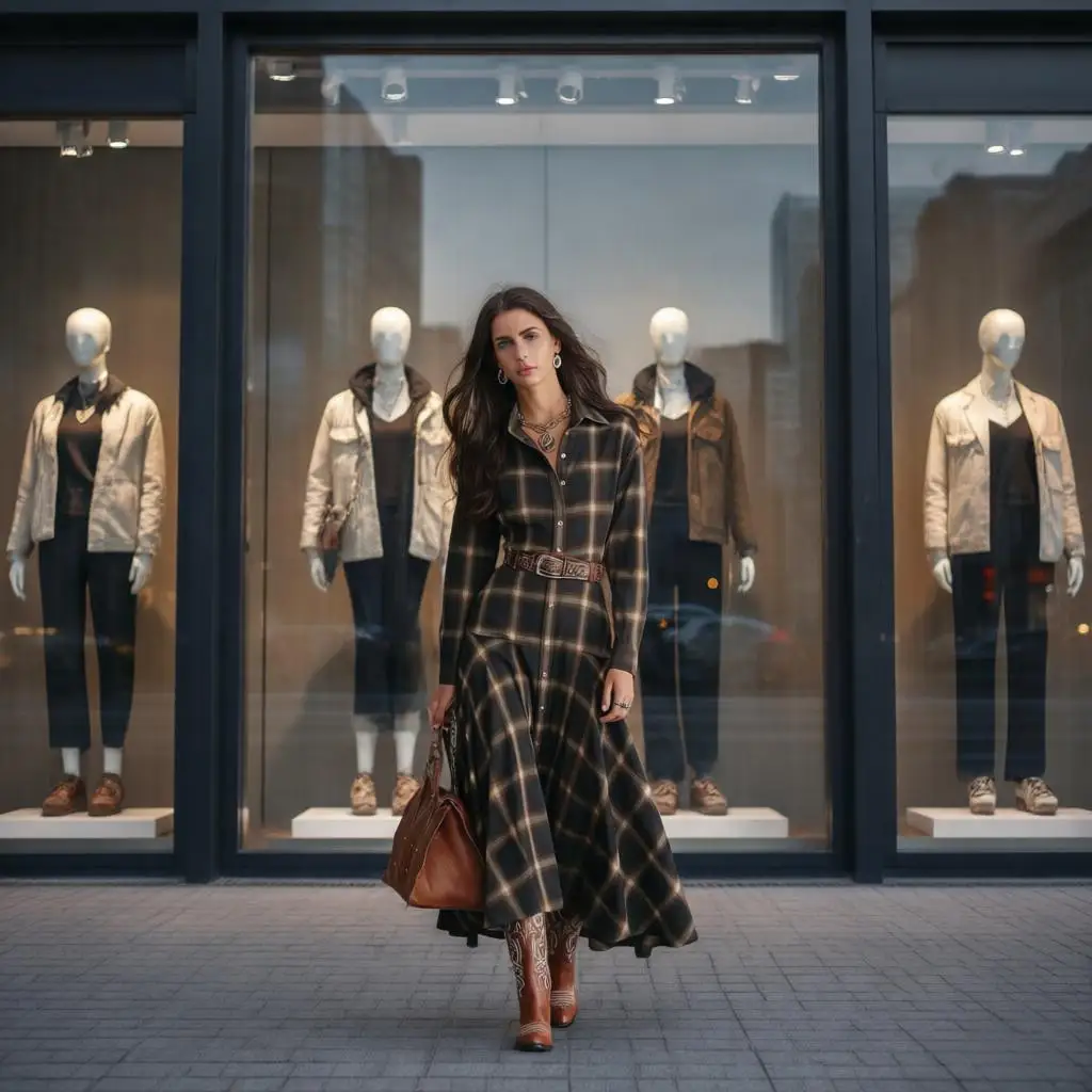 

Женское модное клетчатое платье на открытом воздухе в стиле ретро, повседневное удобное платье с лацканами, женское однобортное стильное платье с длинными рукавами