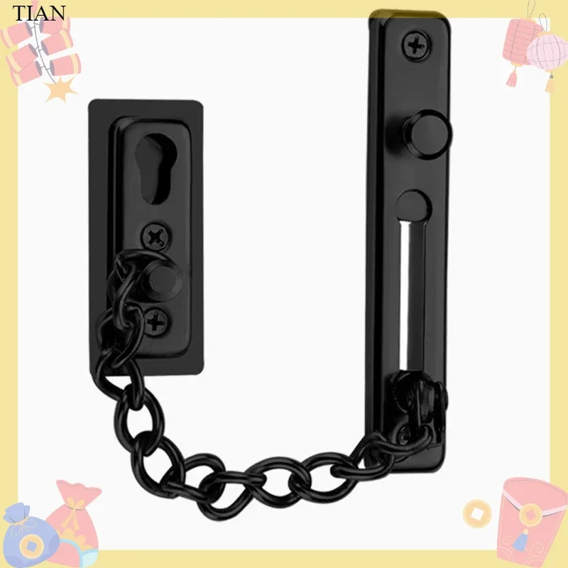 Door Chain with Lock Door Lock Bolt Chain Kids Safety Security Home Latch Buckle Guard Lock Anti-Theft Hotel Hardware Accessorie