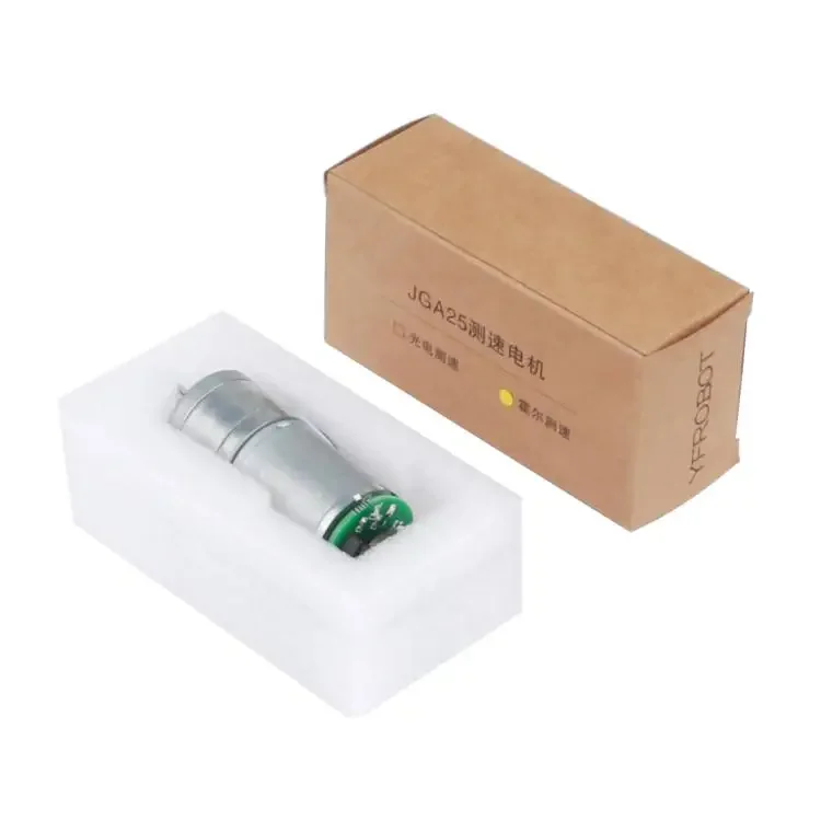 JGA25-370 DC 기어 모터 홀 인코더, 속도 측정 토크 모터, 커버 포함, 13CPR, 12CPR