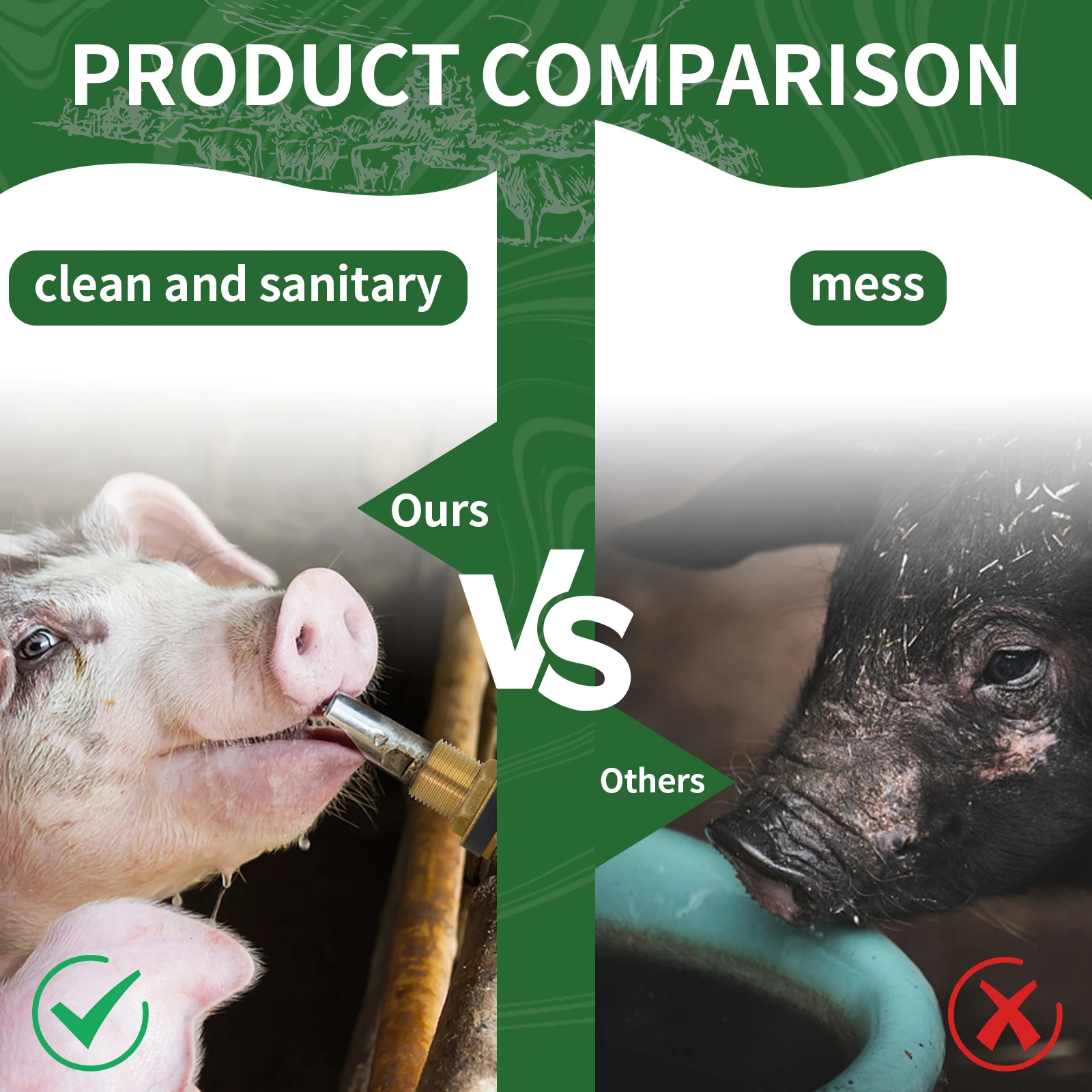 5 قطعة الحلمة الخنزير التلقائي شرب صنبور الحيوانات خنزير صغير أداة الشرب سقي المغذية معدات المزرعة أدوات الفولاذ المقاوم للصدأ