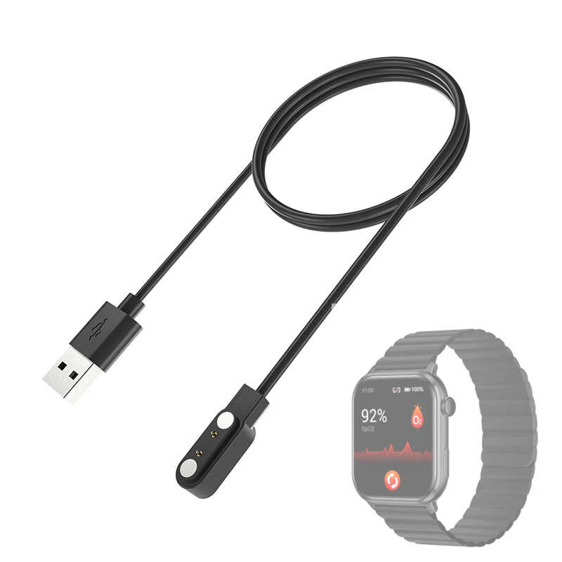 สายชาร์จ USB อะแดปเตอร์ชาร์จในรถยนต์สำหรับ Imilab W02สำหรับเล่นกีฬาสมาร์ทวอท์ชอุปกรณ์เสริมลวดสำหรับชาร์จไฟ