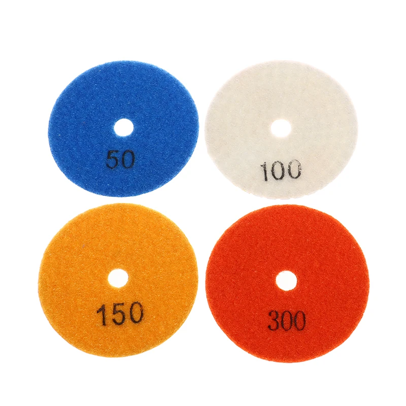 4 inch 100mm Diamond Polishing Pads Wet/Dry for Granite Stone Concrete Marble Polishing Use Grinding Discs Grinding Buff Tool