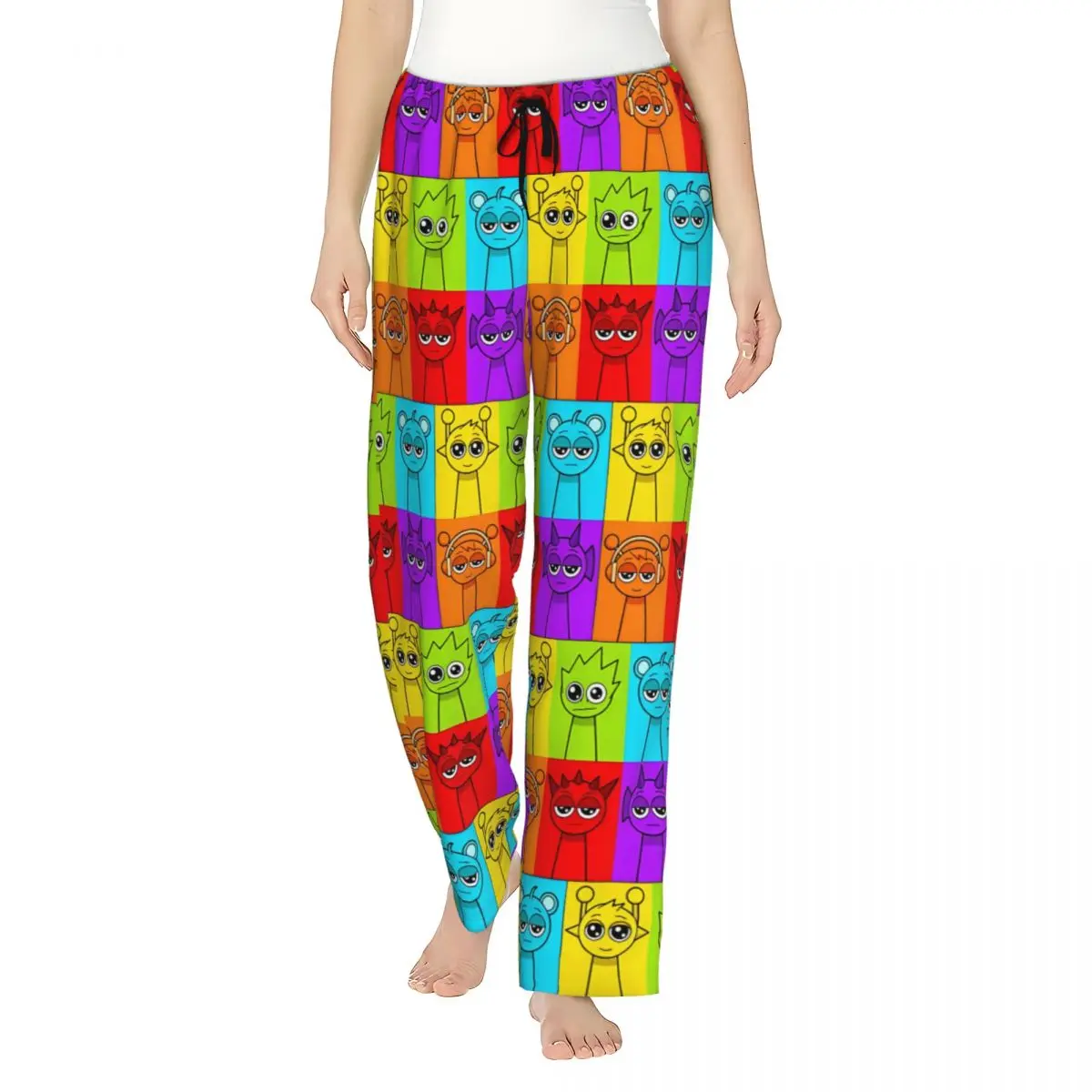 

Sprunki Characters Game Girl's Loungewear pants Loose Fit Pyjama Pants Home Pj Bottoms