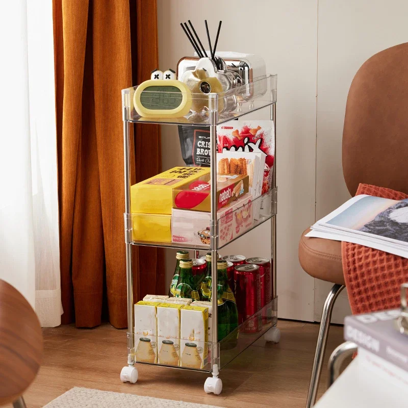 Storage Holders Trolley Shelving Floor-To-Ceiling Bathroom Kitchen Mobile Snack Toys Bathroom Multilevel Bedroom Storage Book