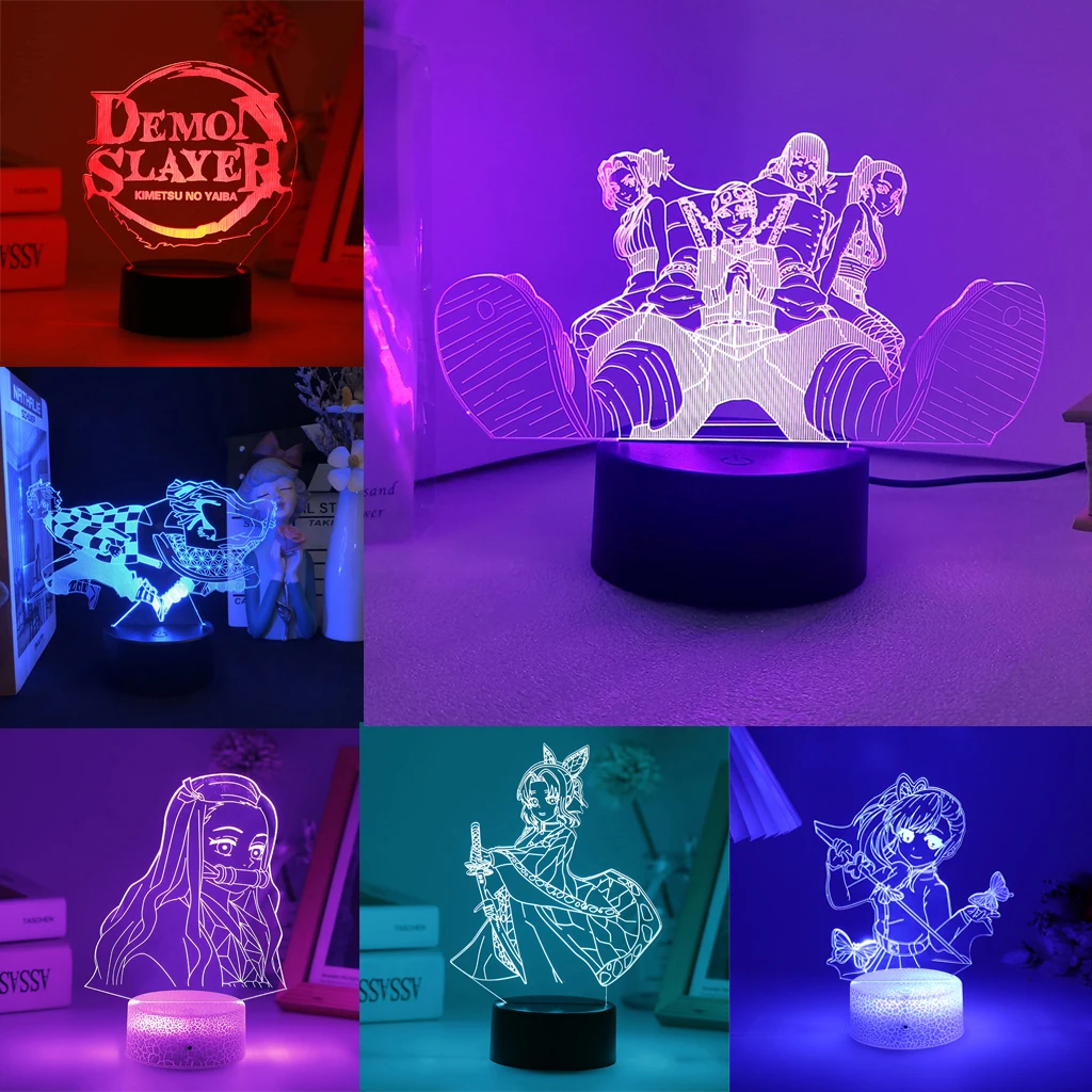 

Anime Uzui Tengen Night Light 3D Led 16 Color Lamp For Kid Room Desk Decor Christmas Boy Gift Can Buy Acrylic Board